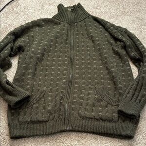 Olive Green Alpaca Sweater